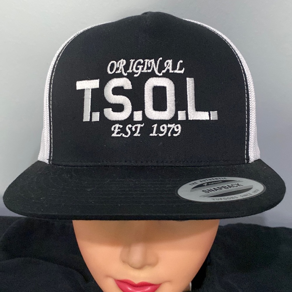 T.S.O.L. Original O.C. Punk Band Snapback Trucker Hat. Worn Once, Like New!